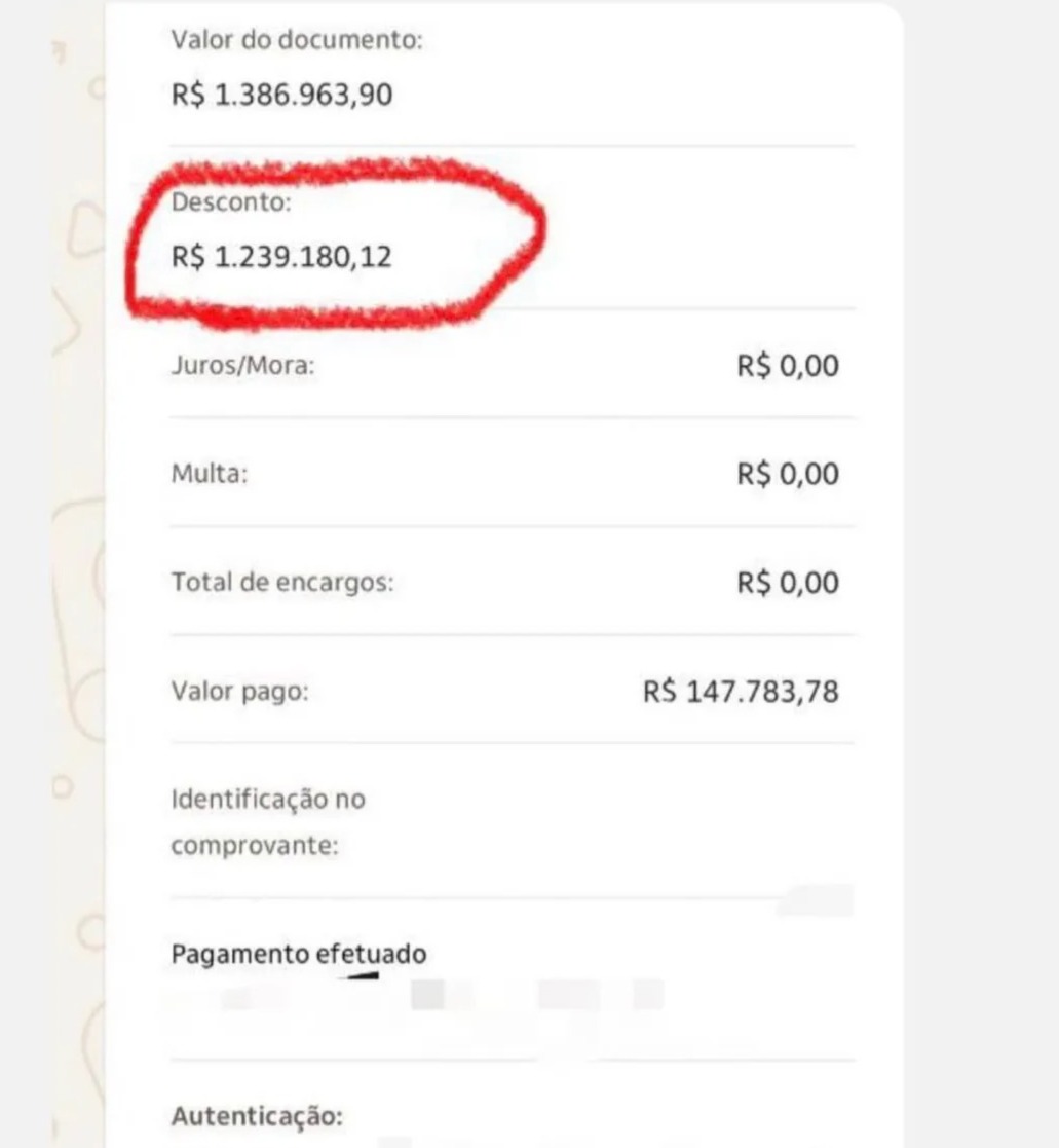 Acordo de R$ 1,386 milhão