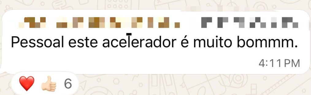 Depoimento curto de aluno elogiando a sessao